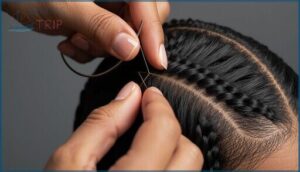 maintaining tension and finishing the sew-in maintaining tension and finishing the sew-in