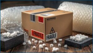 marking the machine as fragile