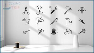 minimalist vinyl wall stamps with sewing motifs minimalist vinyl wall stamps with sewing motifs