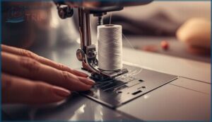 operating the bobbin winder and foot pedal operating the bobbin winder and foot pedal