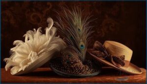 ostrich, peacock, and pheasant feathers ostrich, peacock, and pheasant feathers