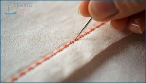 passing the needle through the loop passing the needle through the loop