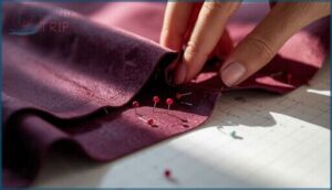 pinning and aligning facing pinning and aligning facing