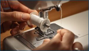 placing and securing the bobbin placing and securing the bobbin
