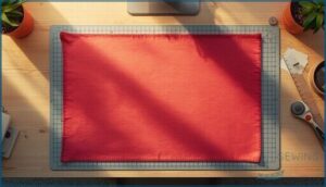 placing fabric on a flat, stable surface placing fabric on a flat, stable surface