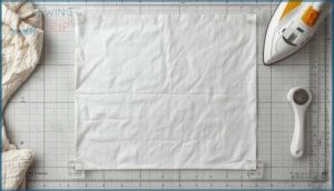 preparing fabric and aligning materials preparing fabric and aligning materials