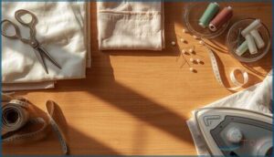 preparing fabric and materials preparing fabric and materials