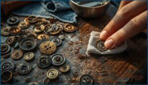 preparing jeans buttons for reuse preparing jeans buttons for reuse