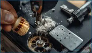 removing lint and debris from internal parts removing lint and debris from internal parts