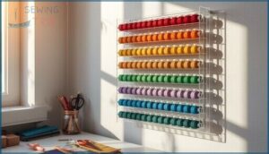 repurposing nail polish racks for threads repurposing nail polish racks for threads