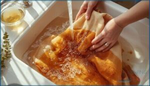 rinsing and setting the dye rinsing and setting the dye