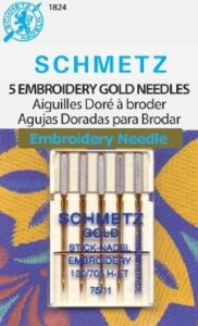 Best Embroidery Machine Needles: Top 7 Picks & Complete Guide 2 SCHMETZ Gold Embroidery Sewing Machine B002762BHA