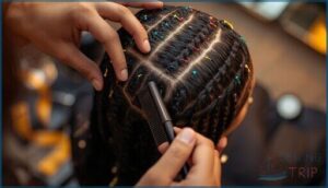 sectioning and measuring hair for track placement sectioning and measuring hair for track placement