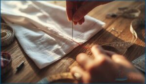 starting and ending the stitch securely starting and ending the stitch securely