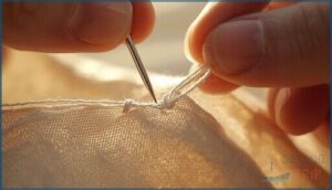 starting the first stitch correctly starting the first stitch correctly