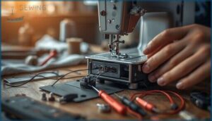 test machine with and without pedal