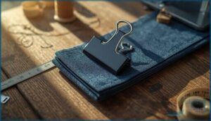 use binder clips on thick fabrics instead of pins use binder clips on thick fabrics instead of pins