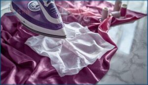 use tissue paper to secure silk and satin use tissue paper to secure silk and satin