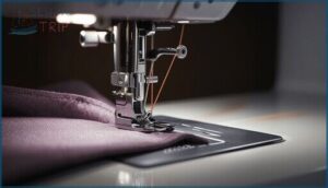 using the automatic needle threader using the automatic needle threader