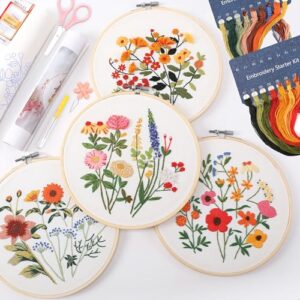 Best Embroidery Starter Kits: Beginner's Guide to Choosing 4 VIVIDOX 4 Sets Embroidery Kit B0D3GR3MJD