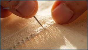 whip stitch for edges