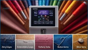 100 built-in stitches and stitch selection 100 built-in stitches and stitch selection