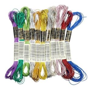 8 Best Threads for Embroidery: Types, Tips & How to Choose 7 11 Colors Metallic Embroidery Floss B0G3WDSKCL
