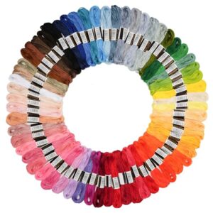 8 Best Threads for Embroidery: Types, Tips & How to Choose 4 70 Skeins Rainbow Color Embroidery B0FHPJ92ZX