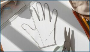 adding seam allowance and finger details adding seam allowance and finger details