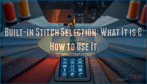 built in stitch selection
