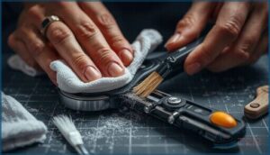 cleaning the cutter handle and mechanism cleaning the cutter handle and mechanism