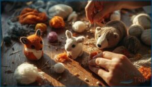 creating felted animal figures creating felted animal figures