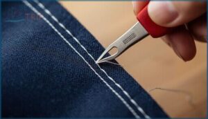 cut stitches with a seam ripper cut stitches with a seam ripper