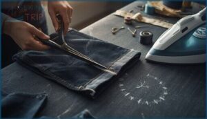 cutting and pressing the new hem cutting and pressing the new hem