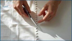 cutting seam allowances with pinking shears cutting seam allowances with pinking shears