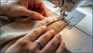 folding and stitching raw edges folding and stitching raw edges