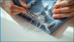 fraying edges for a natural look fraying edges for a natural look