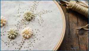 french knot and seed stitch french knot and seed stitch