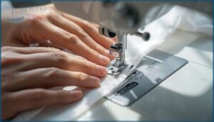 guiding fabric through the machine guiding fabric through the machine