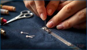 hand-sewing zippers without a zipper foot hand-sewing zippers without a zipper foot