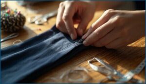 hemming pants by hand hemming pants by hand