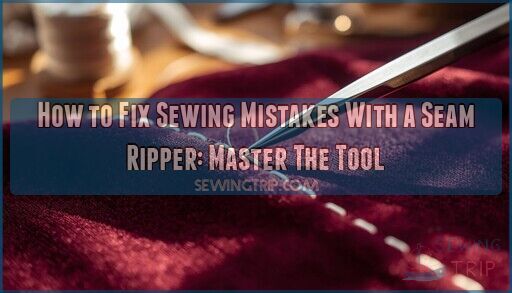 how to fix sewing mistakes with seam ripper