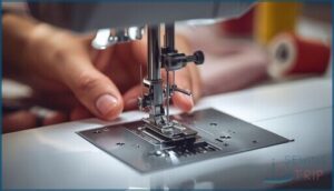 inserting and securing the new needle inserting and securing the new needle