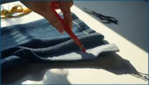 locating and unpicking side and inseams locating and unpicking side and inseams