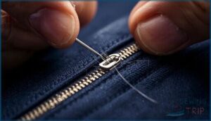 loosening fabric using pins or needles loosening fabric using pins or needles