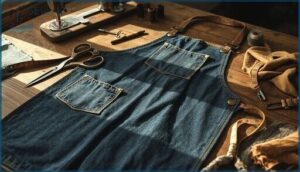 making aprons from old denim making aprons from old denim