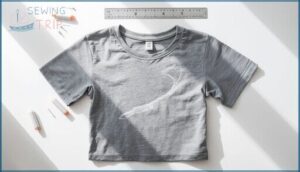 marking the new neckline shape marking the new neckline shape