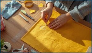 measuring and marking fabric pieces measuring and marking fabric pieces