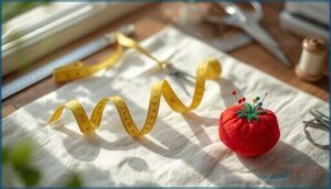 measuring tools and pin cushions measuring tools and pin cushions