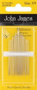 Decorative Hand Stitch Types: Techniques, Tools & Tips for 2026 3 Milliners Hand Needles Size 3/9 16/Pkg B000FKHZI0